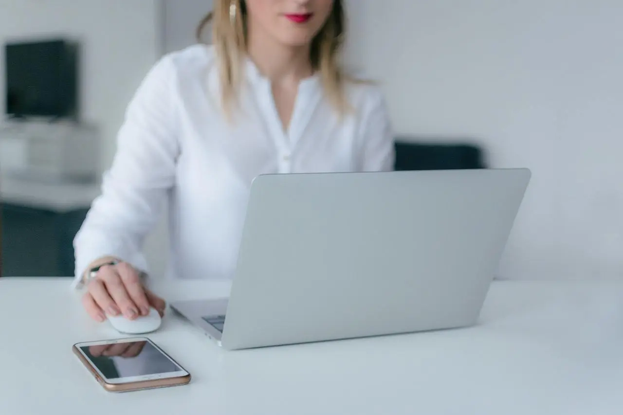 a person is working on a laptop